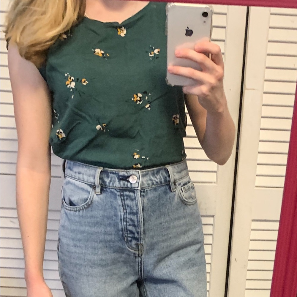 Abercrombie and Fitch canvas floral top